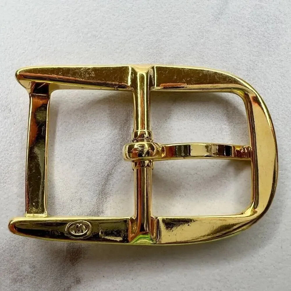 Vintage Gold Tone Simple Basic Belt Buckle for up to 1 Inch Belt